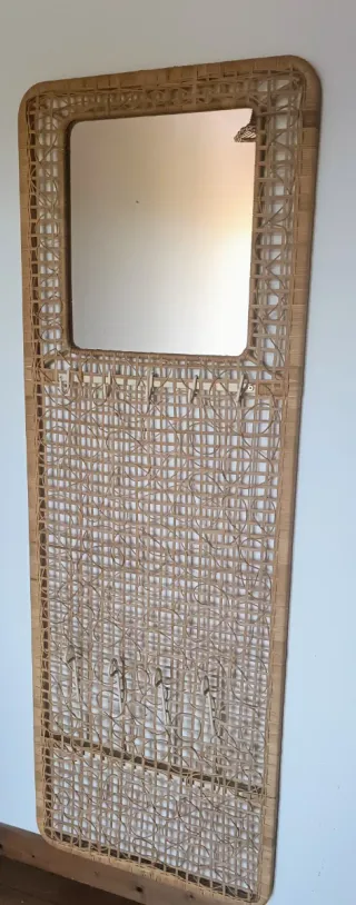 Biombo Ratan Vintage IKEA con Espejo