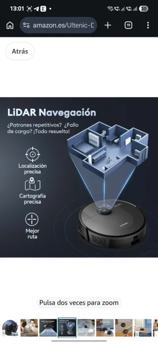 Ultenic D10 Robot Aspirador y Fregasuelos