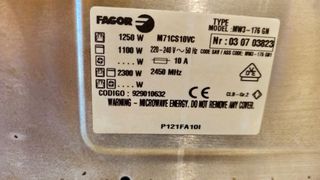 Microondas Fagor con Grill MW3-176G