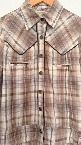 Vestido Cuadros Coronel Tapioca Beige/Marrón