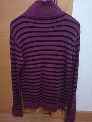 Chaqueta Inside Talla M Rayas Morado/Negro