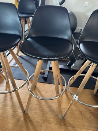 Taburetes negros (6 unidades)