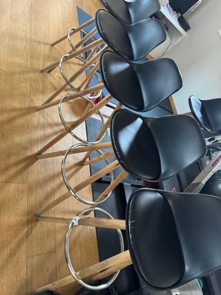 Taburetes negros (6 unidades)