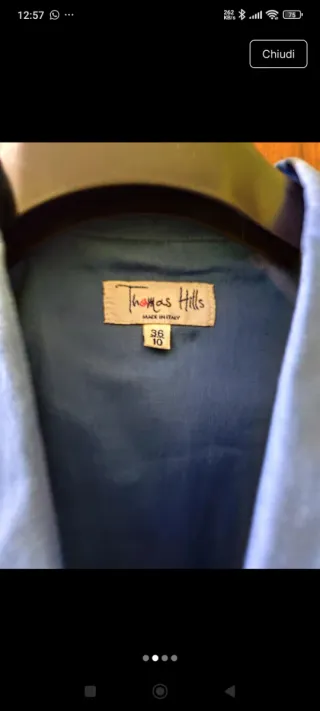Giacca Thomas Hills blu cotone taglia 36/10
