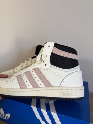 Adidas Top Ten Hi Donna Bianco Rosa 40