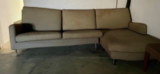Divano Chaise Longue 3 Posti Greige