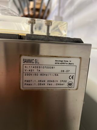 Envasadora al vacío Sammic V421 Industrial