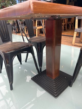 Mesas de restaurante madera y metal