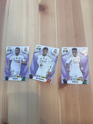Cromos Panini Real Madrid Mbappé, Bellingham, Viní