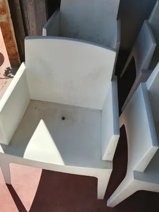 Sillas de plástico para piscina/terraza