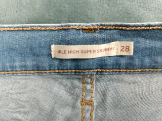 Levi's Mile High Super Skinny W28 L30 (Taglia 42)