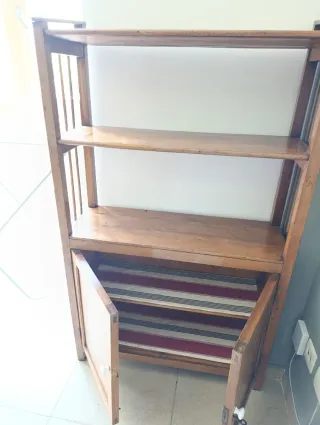 Mueble librería antiguo madera 2 puertas