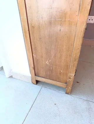 Mueble librería antiguo madera 2 puertas