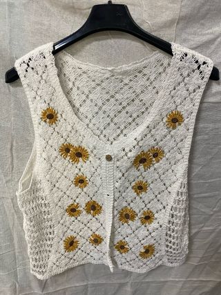 Chaleco Indio Bordado Talla 44