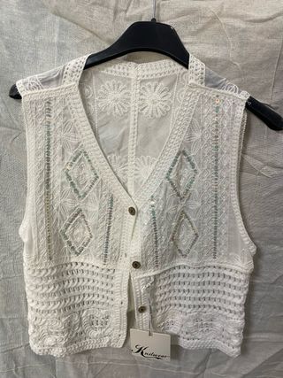 Chaleco Indio Bordado Talla 44