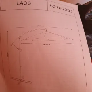 Sombrilla de jardín negra