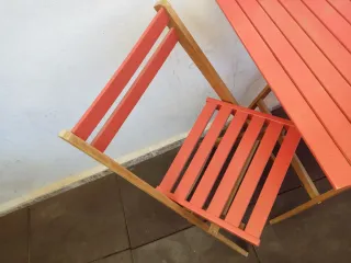 Conjunto Mesa y Sillas Terraza Madera