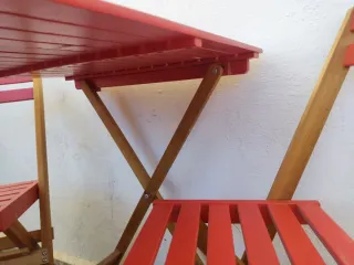 Conjunto Mesa y Sillas Terraza Madera