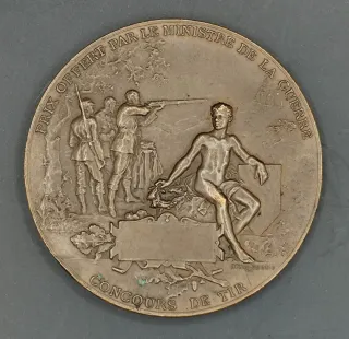 Medalla de bronce francesa. Concurso Tiro
