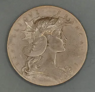 Medalla de bronce francesa. Concurso Tiro