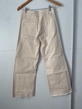Pantalones Rectos Beige