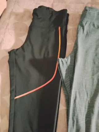 Lote 3 leggings: negro, gris y beige