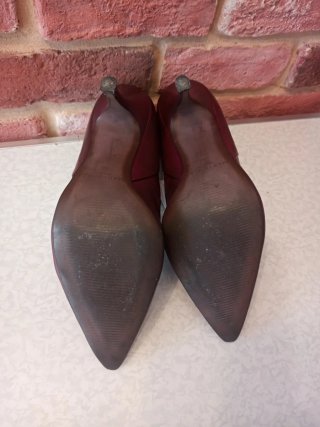 Zapatos Tacón Piel Burdeos Martinelli