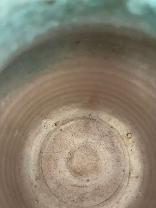 Vaso vintage terracotta blu