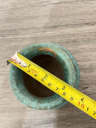 Vaso vintage terracotta blu