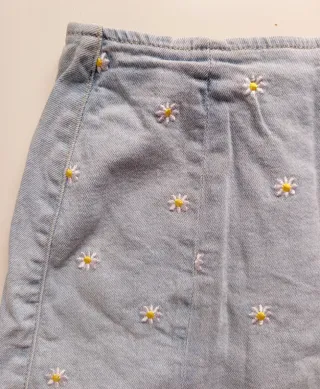 Falda vaquera mini Stradivarius azul Talla M S