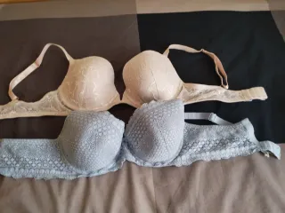 Lote de 2 Sujetadores ( Azul, Beige)