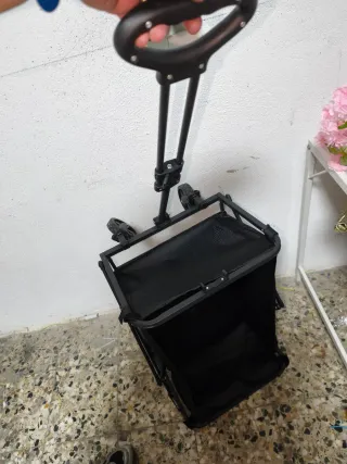 Carro de transporte plegable negro 75 Litros
