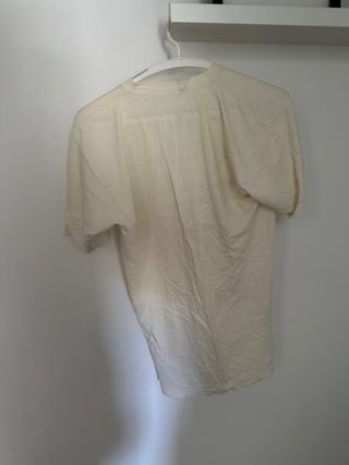 Camiseta Paris France Manga Corta Beige