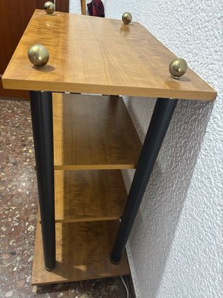 Scaffale ausiliario in legno e metallo