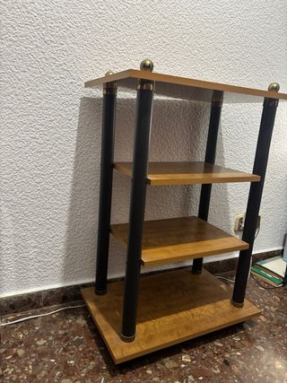 Scaffale ausiliario in legno e metallo