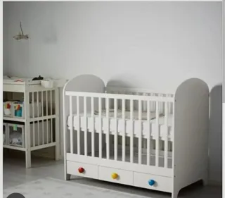 Cuna Ikea Gonnat Blanca con Cajones