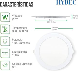 Downlight LED da Incasso per Soffitto, Faretti da Interno (Confezione da 2) LPNWE332106225 - DER.340