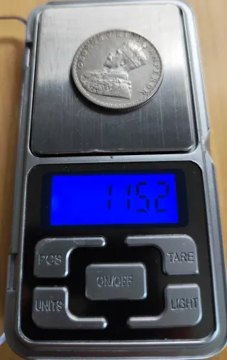 1 Rupia Imperio Británico India año 1917 Plata