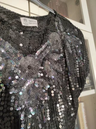 Top lentejuelas SHEST T S/M negro