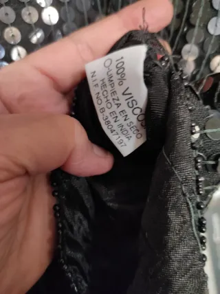 Top lentejuelas SHEST T S/M negro