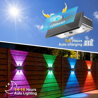 Lampade LED solari per parete esterna (2 pz)