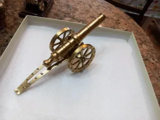 Modellino cannone ottone decorativo