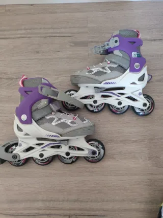 Patines Oxelo niña T.29-32 + protecciones