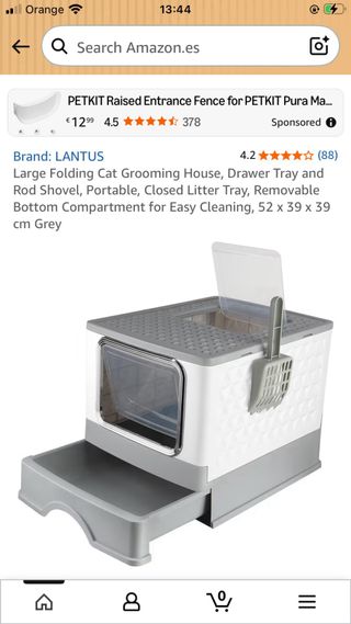 Arenero para gatos nuevo