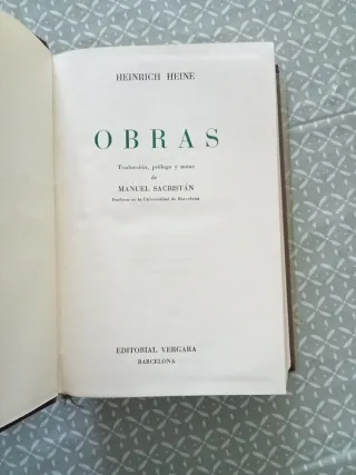 Heine: Obras - Colección Clásicos Vergara 1963