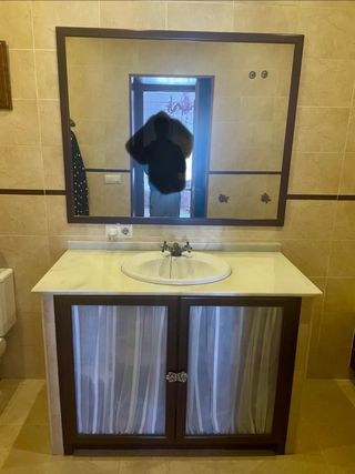 Conjunto baño: lavabo, wc, bidé,encimera y espejo