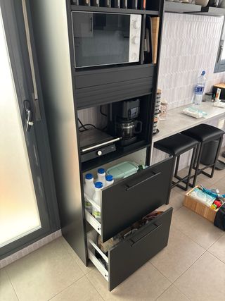 Torre cocina modular negra Ikea