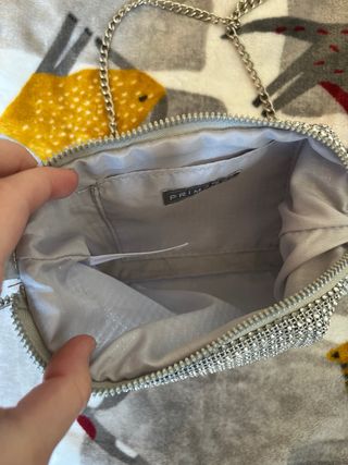 Borsa Primark glitterata argento
