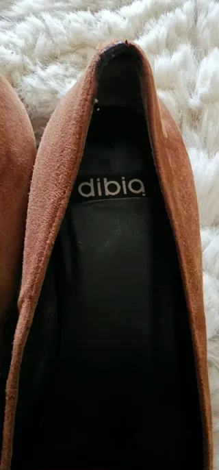 Zapatos Dibia Ante Marrón con Lazo