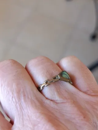 Anello vintage ottone e Abalone